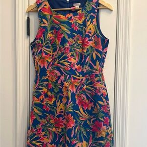 JCrew Floral Sleeveless Dress Sz 8